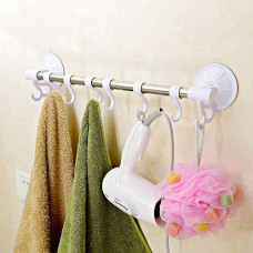 Підвісна вішалка для рушників з гачками 15.2 см Hanging Rod Hook Towel / Тримач для рушника у ванну