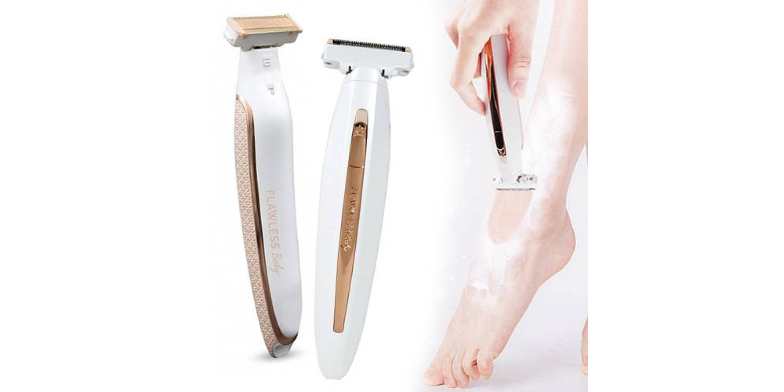 Женский триммер для удаления волос с тела Flawless Body WO-28 / Электробритва женская