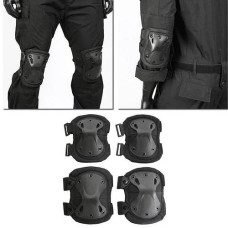 Комплект защиты налокотники и наколенники Eagle KN-04 Black / Защита тактическая регулируемая