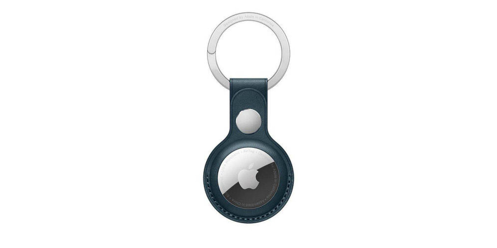 Чехол-брелок для Apple AirTag Hoco protective leather keychain shell (short style) Sapphire-blue