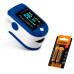  пульсоксиметр беспроводной на палець pulse oximeter + подарок батарейка для пульсометра 2 шт пульсоксиметры 49114 2