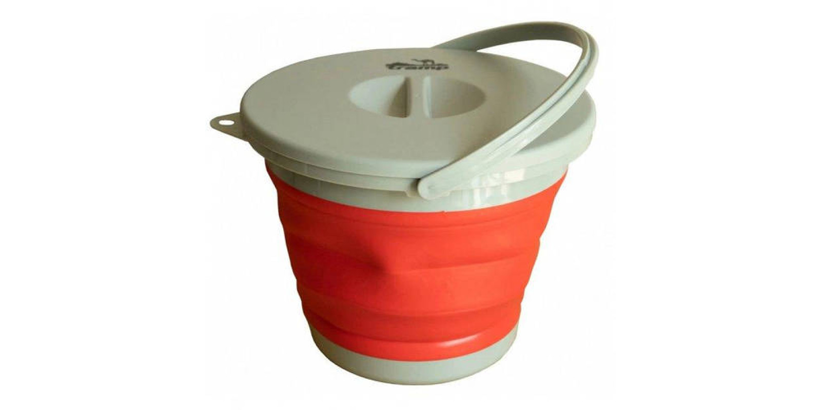 Відро TRAMP складне силіконове з кришкою 5л, червоне TRC-127-red