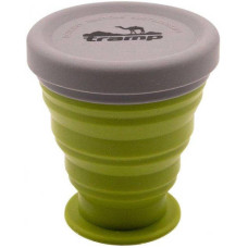Стакан складной силиконовый Tramp с крышкой 200 ml green(TRC-126-green)