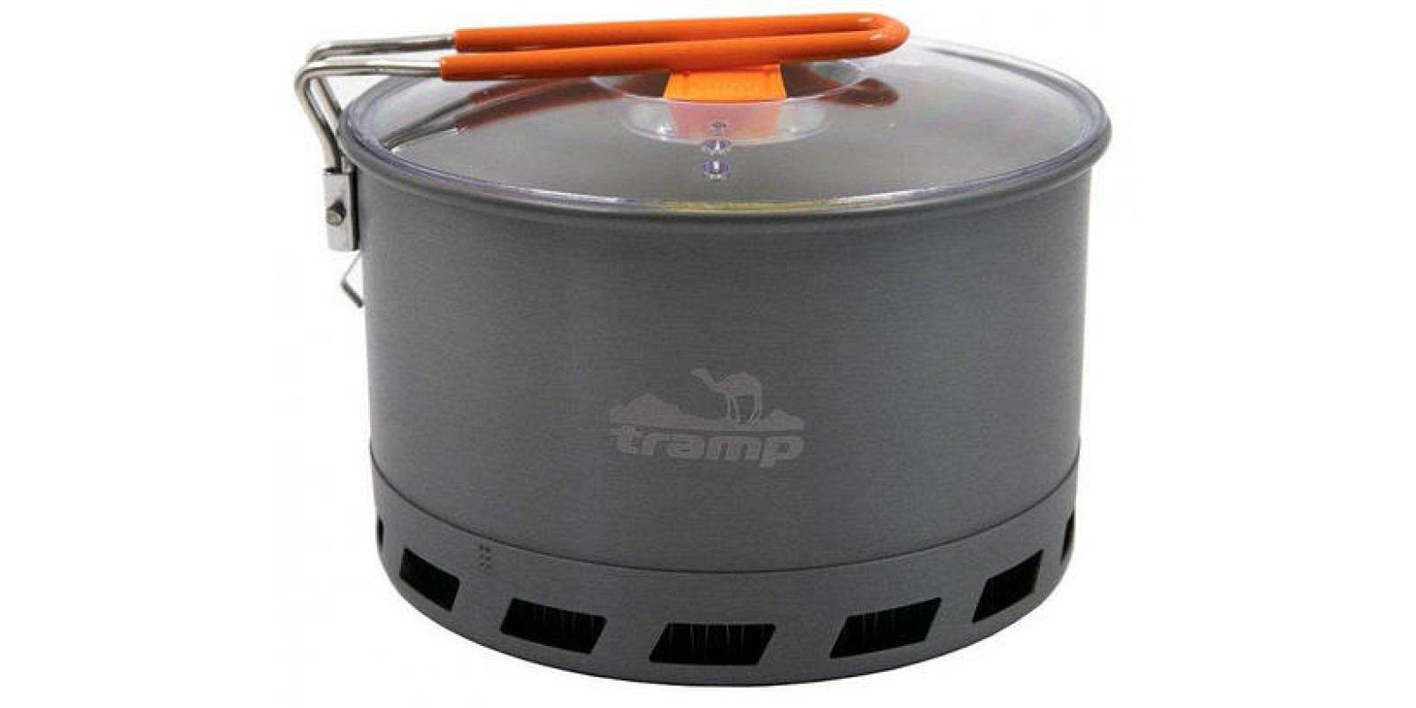Туристический котелок Tramp из анодированного алюминия с теплообменником 2,2 л TRC-119 grey Туристический котелок Tramp из анодированного алюминия с теплообменником 2,2 л TRC-119 grey