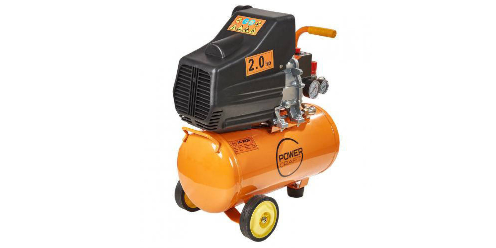 Масляный воздушный компрессор Power Craft AC-2420 : 24л, 1,5кВт, 8бар