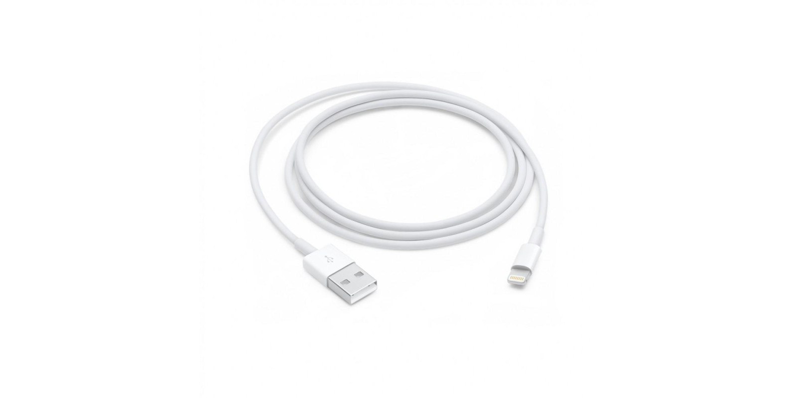 Оригинальный белый кабель Apple Lightning to USB для iPhone 1m (MD818) Оригинальный белый кабель Apple Lightning to USB для iPhone 1m (MD818)