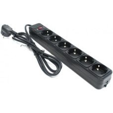 Мережевий фільтр Gembird 3м 6 розеток (SPG6-G-10B) Black