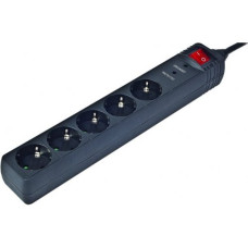 Мережевий фільтр EnerGenie 1,5м 5 розеток (SPG5-C-5) Black