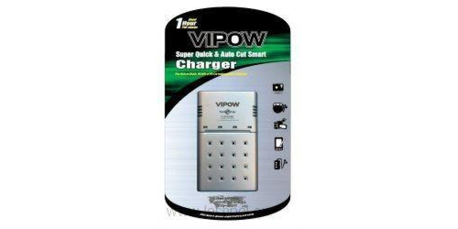 Заряджання VIPOW CR898V (для AA/AAA від 12V та 220V)