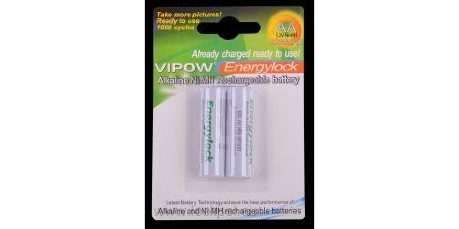 Акумуляторна батарея VIPOW AA 2200mAh 2шт/блістер (low-discharge batteries)