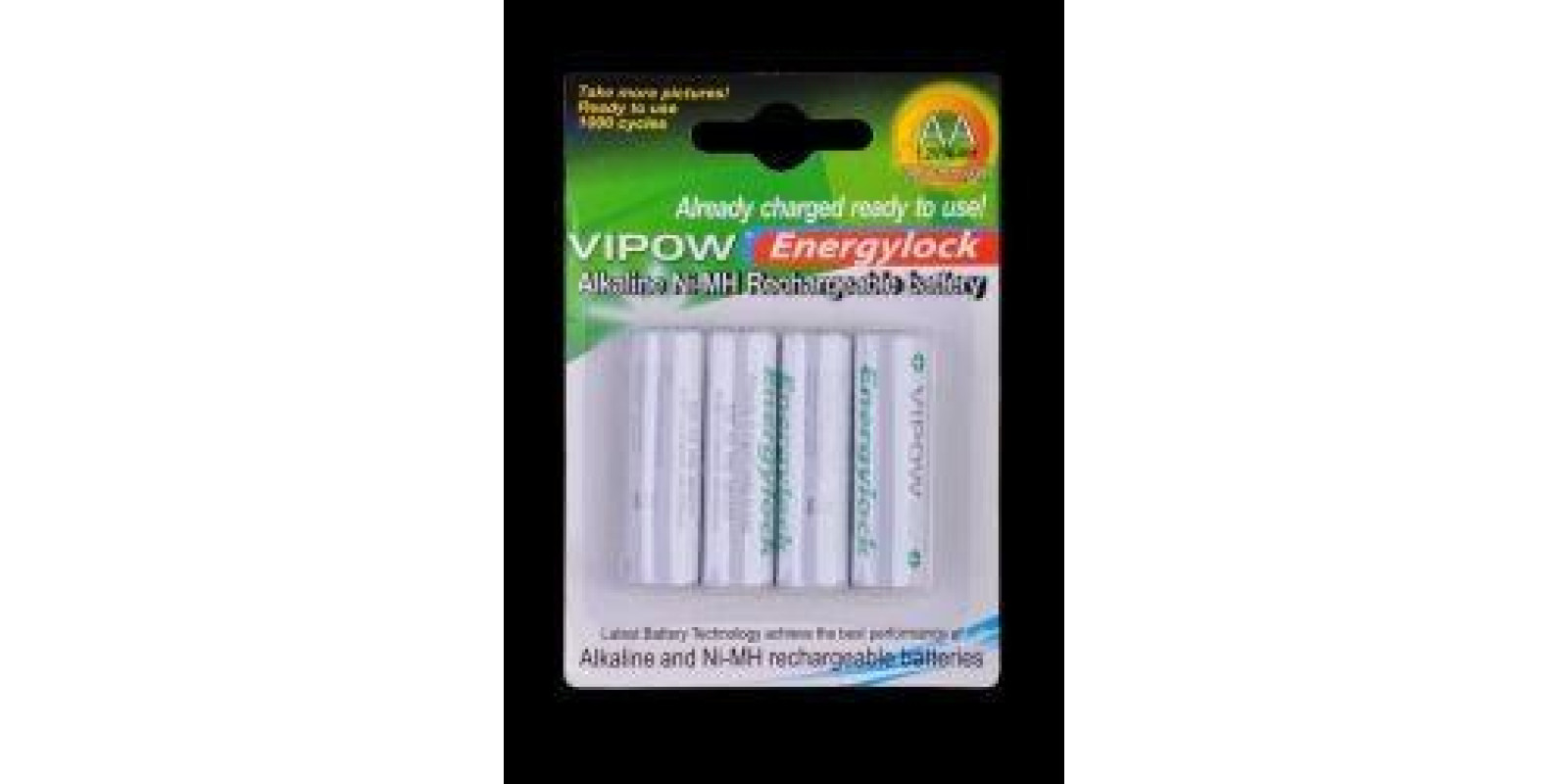 Аккумуляторная батарея VIPOW AA 2200mAh 4шт/блистер (low-discharge batteries) Аккумуляторная батарея VIPOW AA 2200mAh 4шт/блистер (low-discharge batteries)