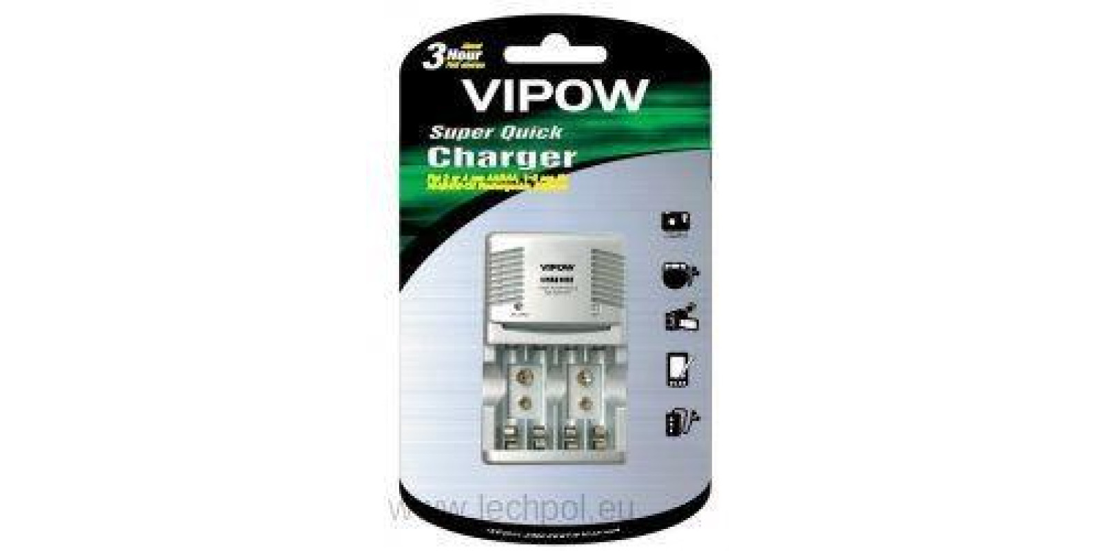 Заряджання VIPOW CR826V (для 2/4xAA/2/4xAAA/1x9V)