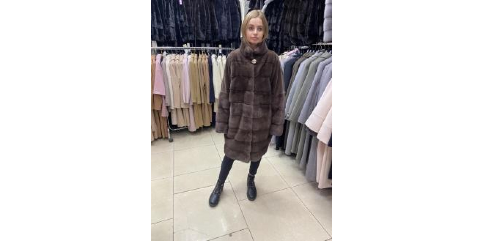 Шуба норкова - капучино