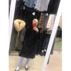 Шуба норкова з коміром стійка
