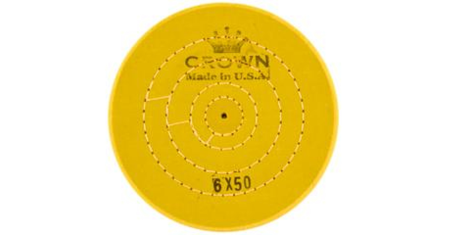 Круг муслиновый CROWN желтый d-150 мм, 50 слоёв