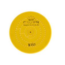 Круг мусліновий CROWN жовтий d-150 мм, 50 шарів.