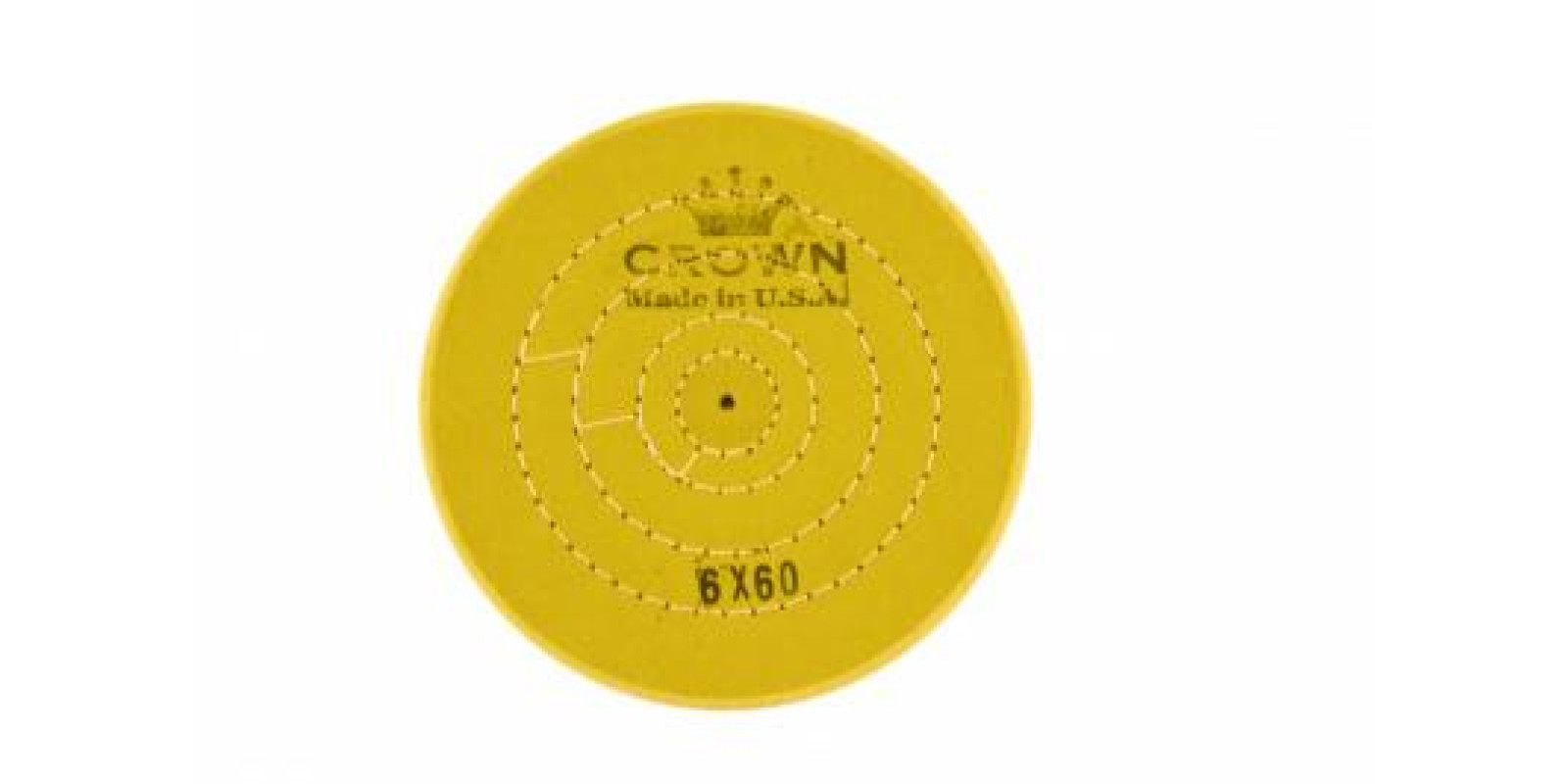 Круг муслиновый CROWN желтый d-150 мм, 60 слоёв