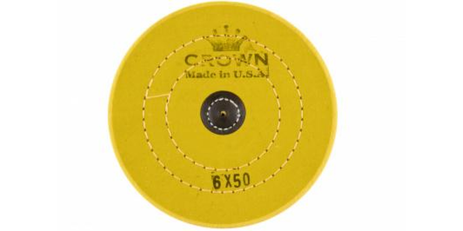Коло муслінове CROWN жовте d-150мм, 50 шарів (з шкір. п'ятаком)