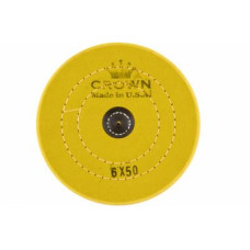 Коло муслінове CROWN жовте d-150мм, 50 шарів (з шкір. п'ятаком)