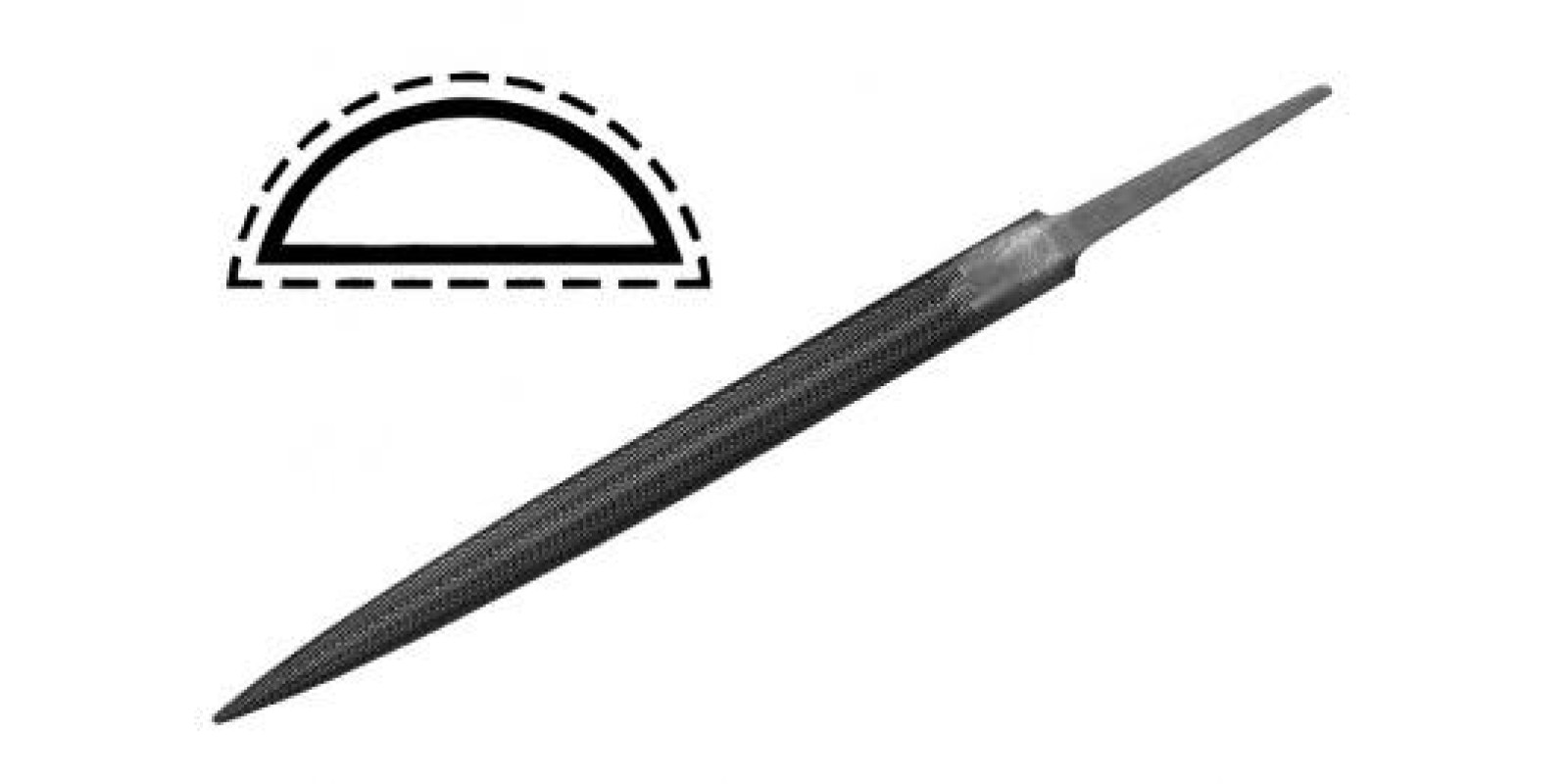 Напильник напівкруглий VALLORBE LP1560-8/200 мм №4