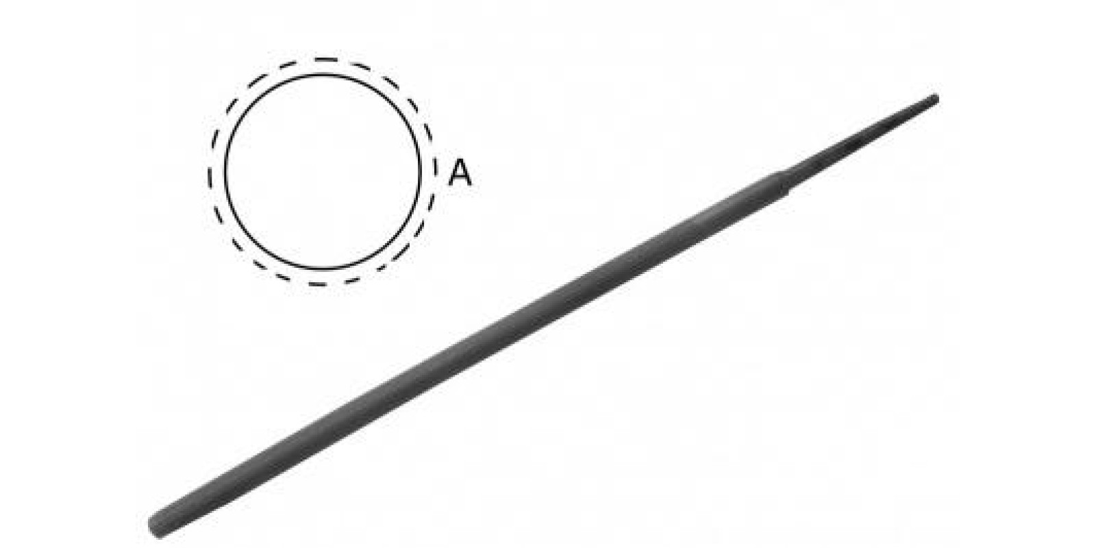 Напильник круглый VALLORBE LP1660-6/150 мм №3