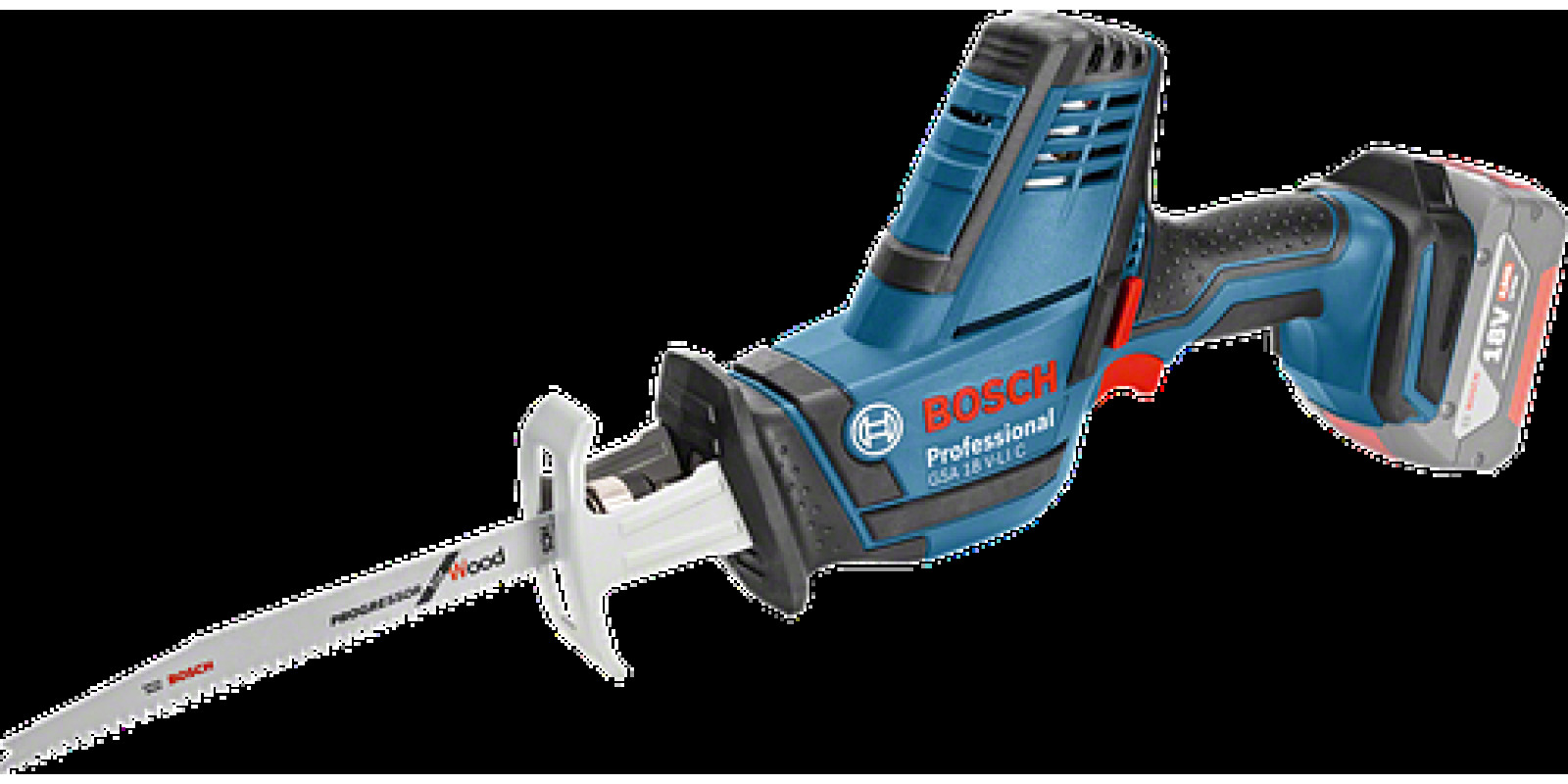 Аккумуляторная ножовка Bosch GSA 18 V-LI C Professional (5 А/ч, 3050 ход/мин)