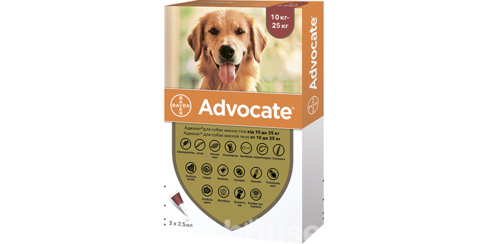 Bayer Advocate для собак від 10 до 25 кг Bayer Advocate для собак від 10 до 25 кг