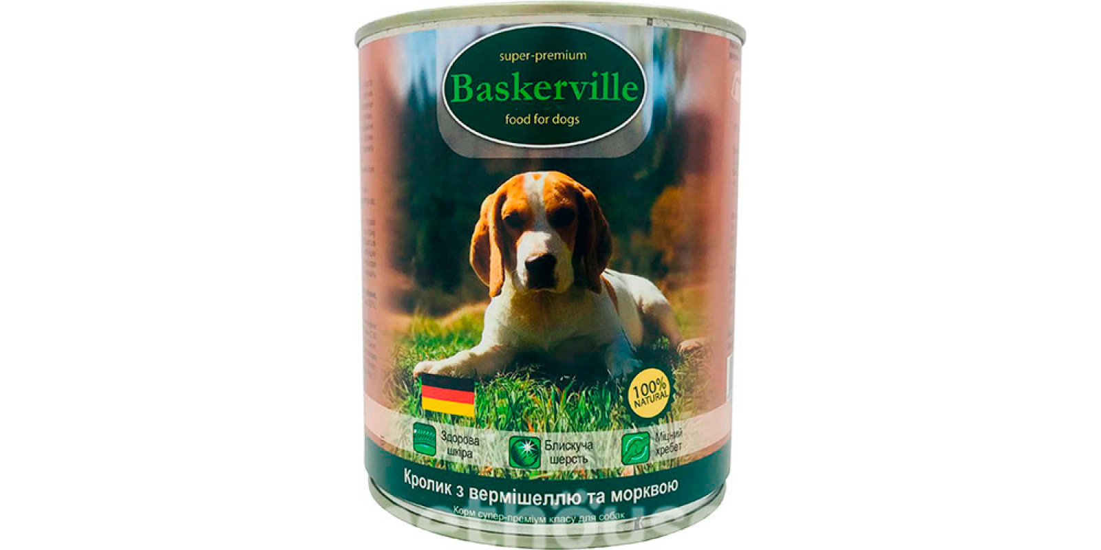 Baskerville Кролик з вермішеллю та морквою для собак