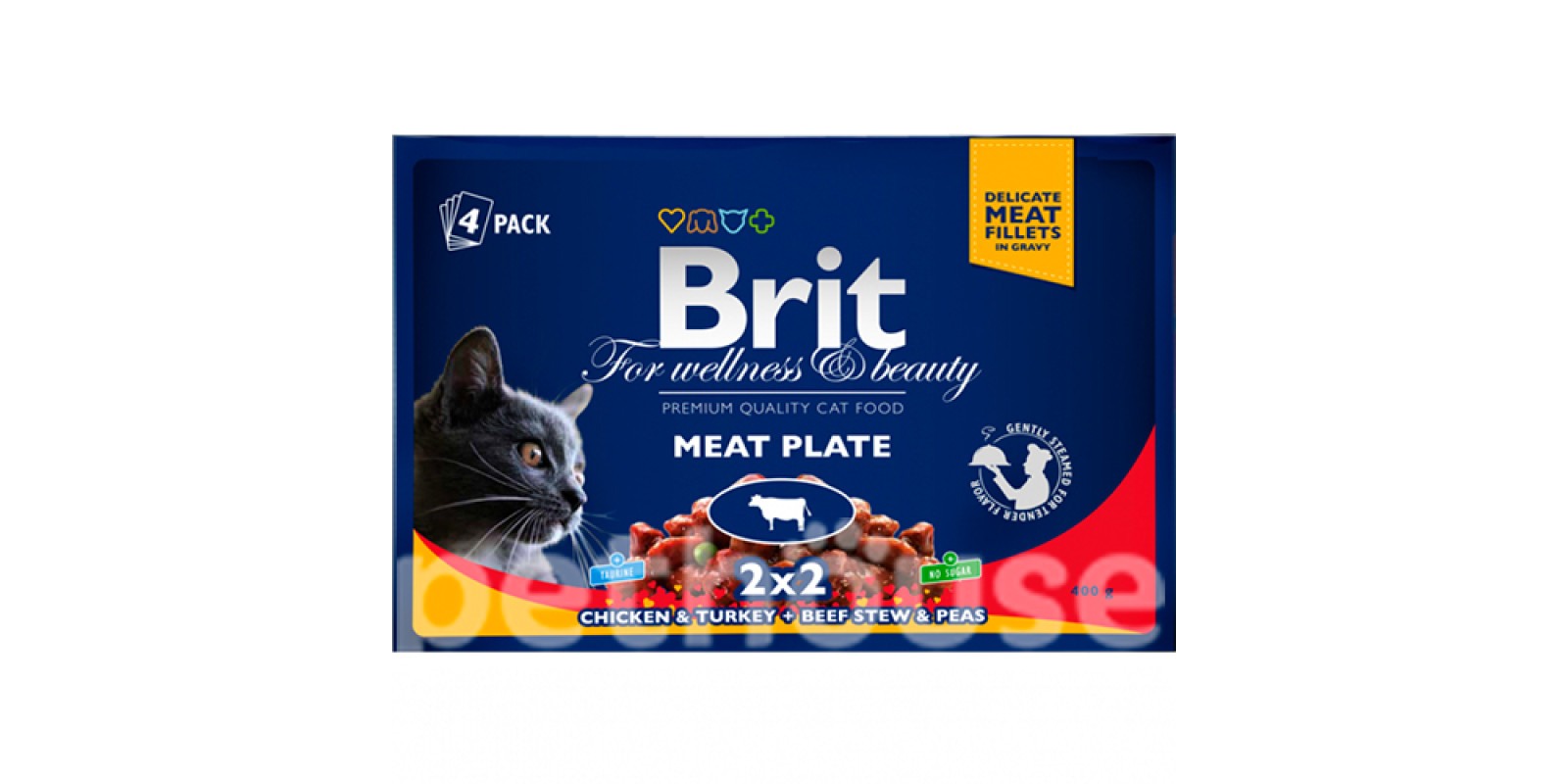 Brit Premium "Мясная тарелка" в соусе для кошек