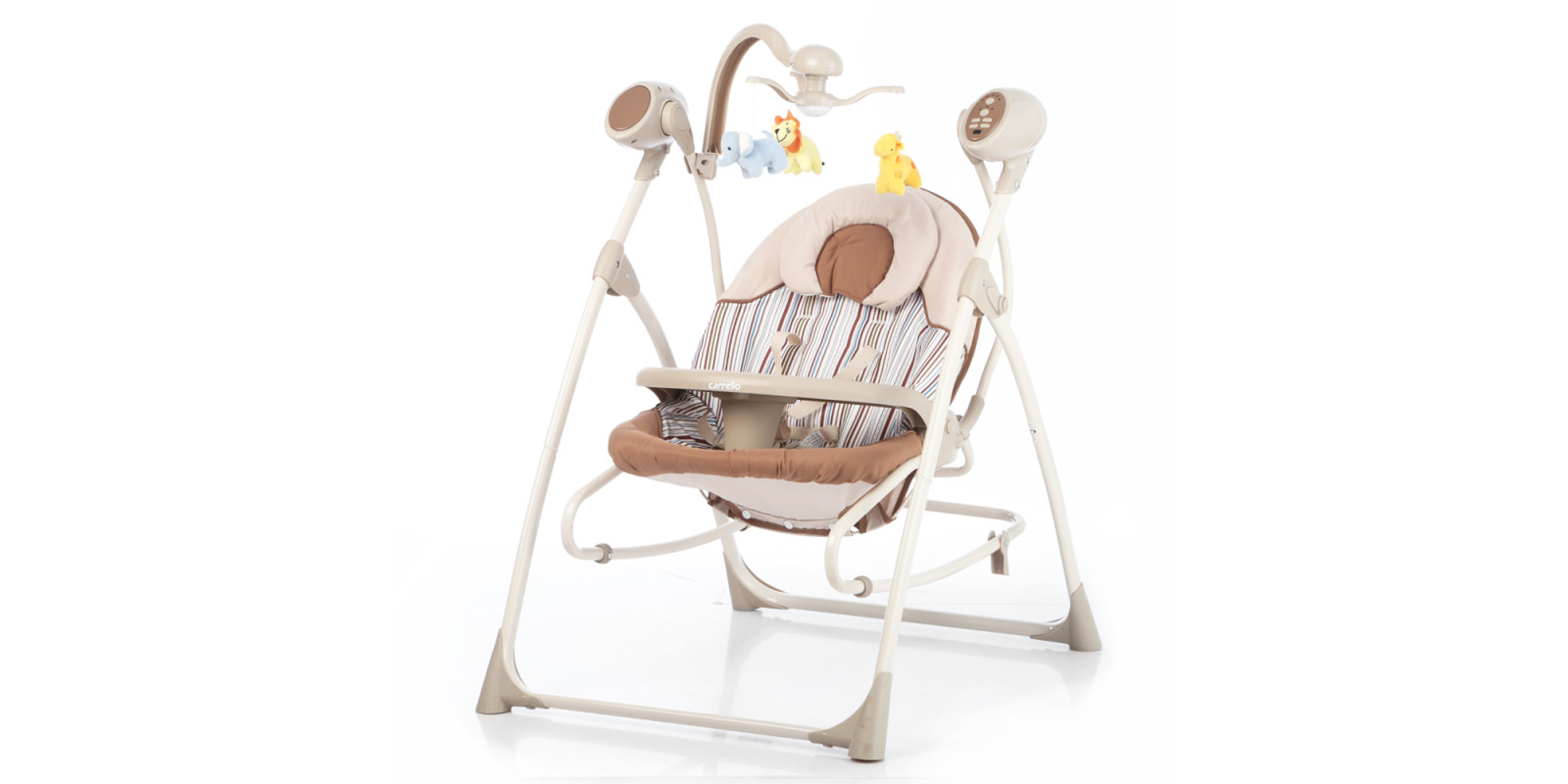 Колиска-гойдалка CARRELLO Nanny 3в1 CRL-0005 Beige Stripe /1/ MOQ