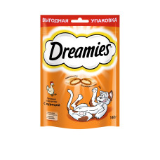 Лакомство для кошек Dreamies, Лакомые подушечки с курицей, 140г