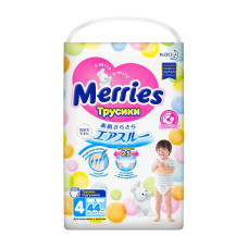 Подгузники-трусики Merries L (9-14 кг), 44 шт. Подгузники-трусики Merries L (9-14 кг), 44 шт.