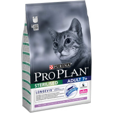 Сухой корм для кошек PRO PLAN Sterilised Longevis 7+, индейка, 3кг