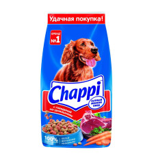 Сухой корм для собак Chappi Сытный мясной обед, Говядина по-домашнему, 15кг