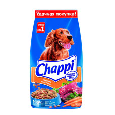 Сухой корм для собак Chappi Сытный мясной обед, Мясное изобилие с овощами и травами, 15кг