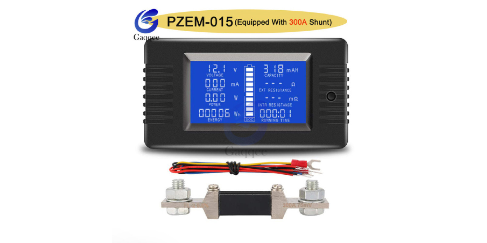 PZEM-015 DC 300A Измеритель параметров тока Энергометр 6 в 1 ваттметр, Амперметр, вольтметр 300А PZEM-015 DC 300A Измеритель параметров тока Энергометр 6 в 1 ваттметр, Амперметр, вольтметр 300А