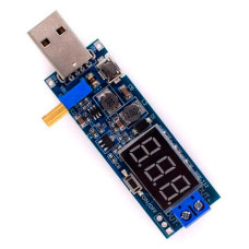  преобразователь dc-dc с 5v на 9,12,24v, с вольтметром и регулятором, повышающий, понижающий,индикатор источники питания 62003 1
