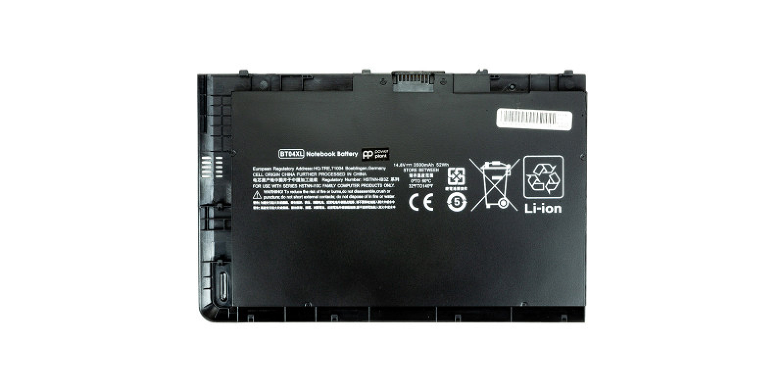 Аккумуляторная батарея для ноутбука HP BT04XL EliteBook Folio 9470m 14.8V Black 3500mAh 