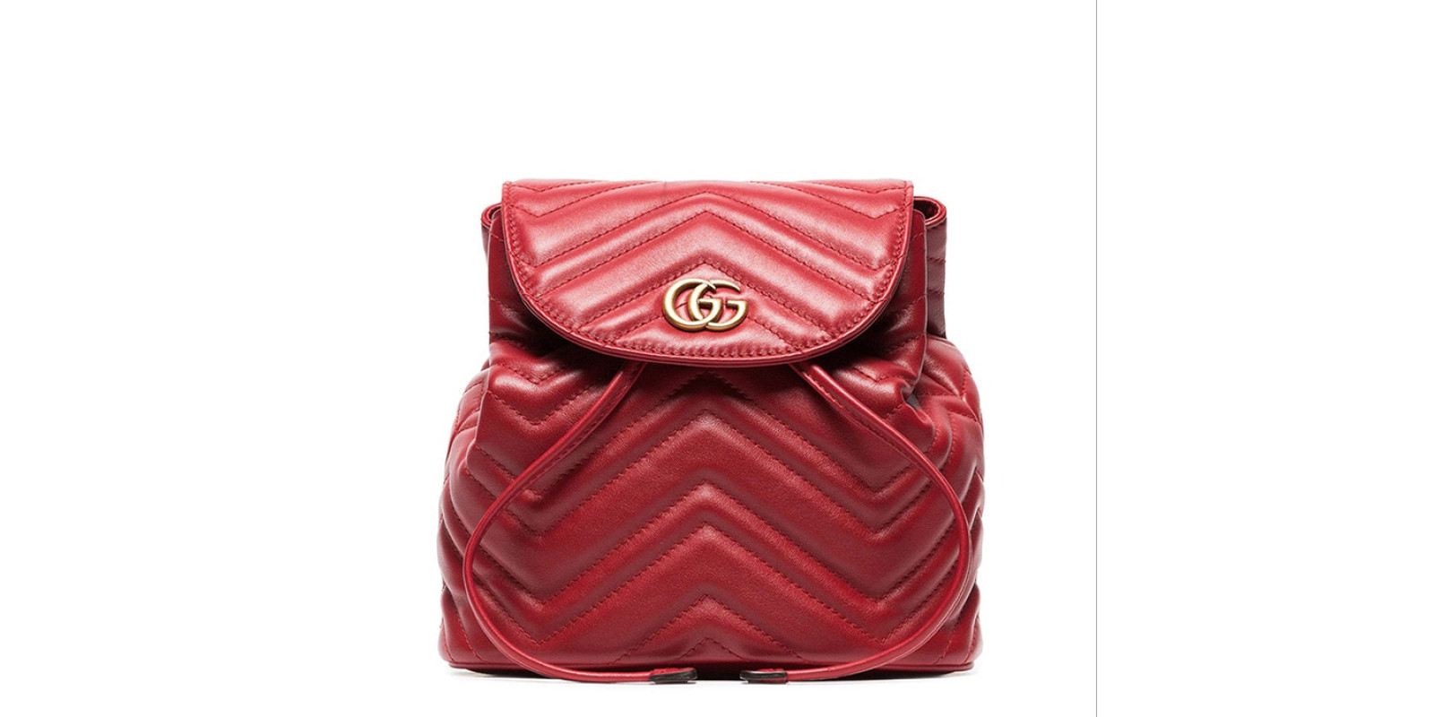 Красный кожаный рюкзак Gucci Lady