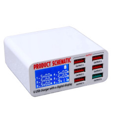 Професійний смарт зарядний пристрій на 6 usb Професійний смарт зарядний пристрій на 6 usb
