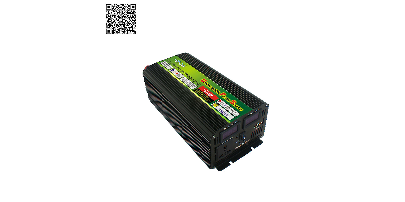 Инвертор 1500W-24V UPS с зарядным устройством для аккумулятора 8 А