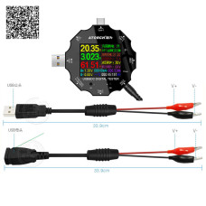 USB тестер ATORCH UD18 із кабелями