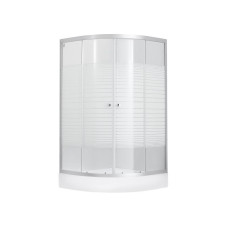 Набір Lidz душова кабіна Wieza SC80x80.SAT.LOW.L, скло Linie 4 мм + піддон Kupala (Код: SD00048608)