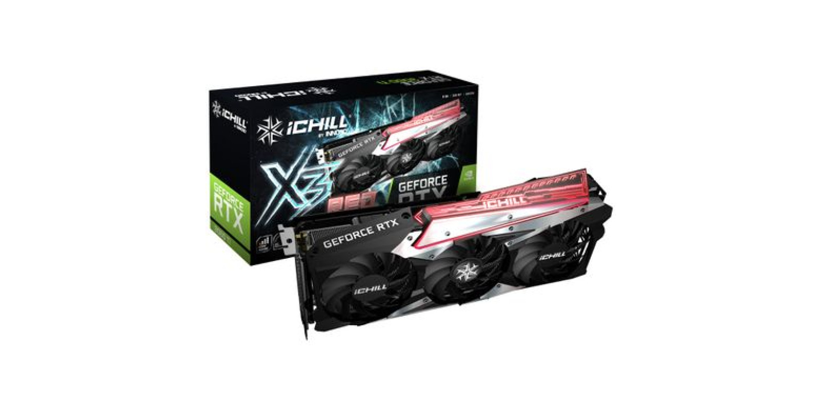 INNO3D GEFORCE RTX 3060 TI ICHILL X3 RED LHR (C306T3-08D6X-1671VA39H)