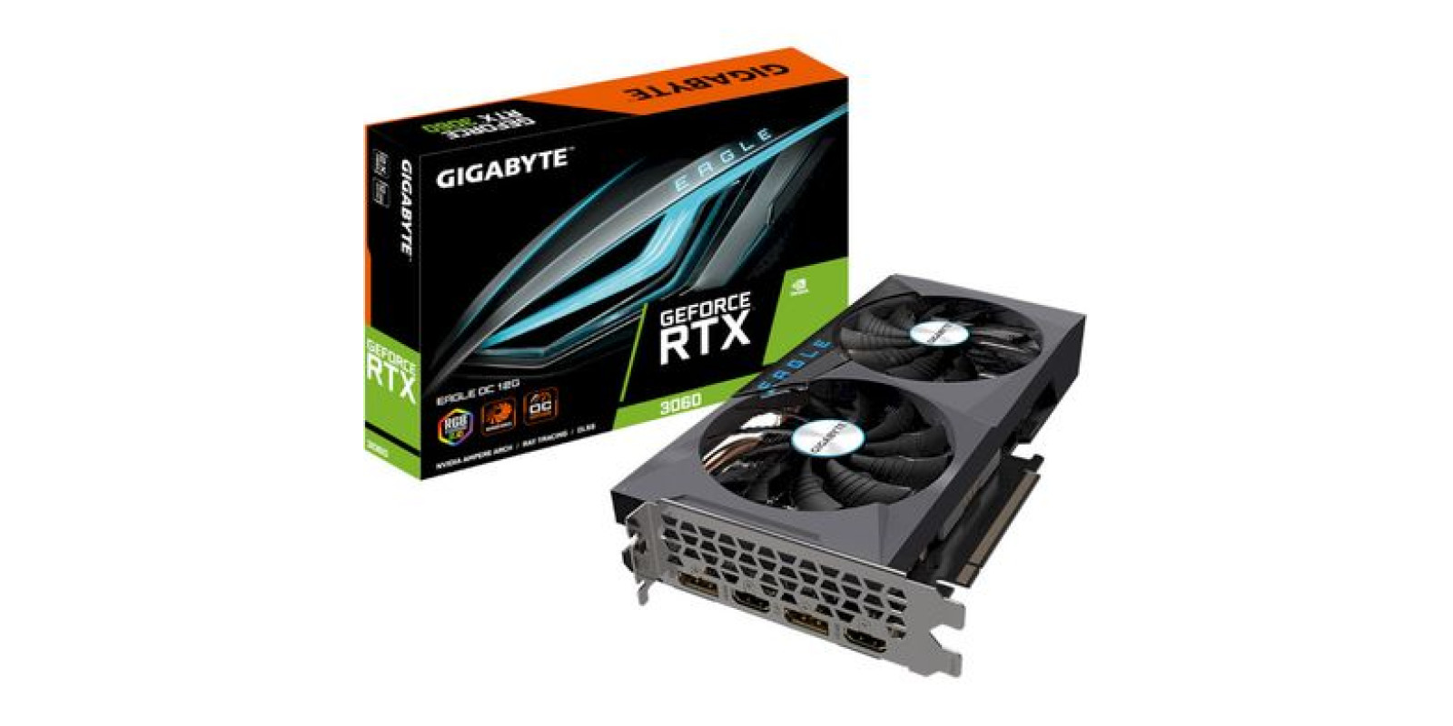 GIGABYTE GeForce RTX 3060 EAGLE 12G (GV-N3060EAGLE-12GD) LHR