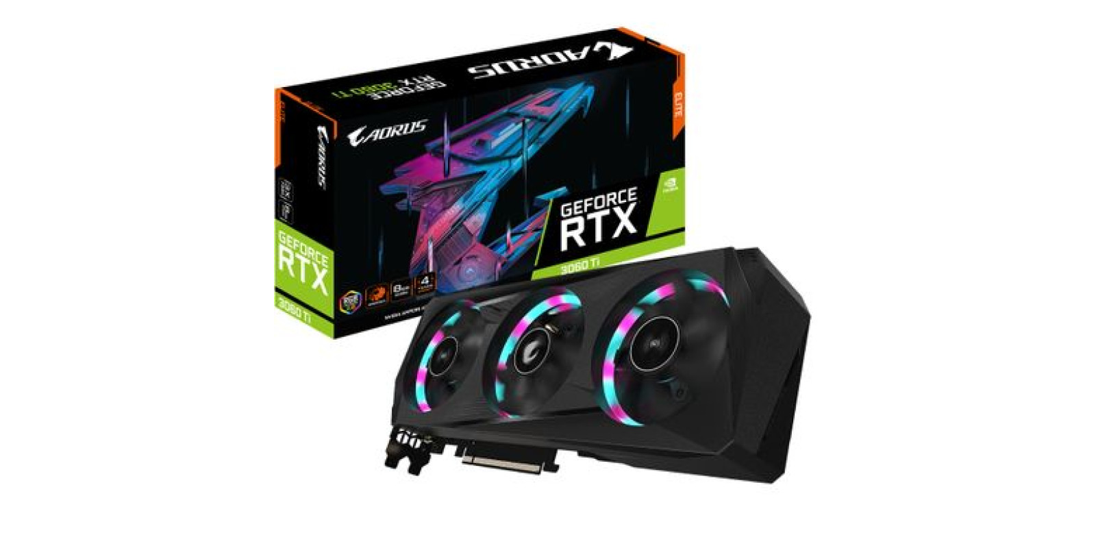 Gigabyte AORUS GeForce RTX 3060 Ti ELITE 8G rev.2.0 LHR (GV-N306TAORUS E-8GD)