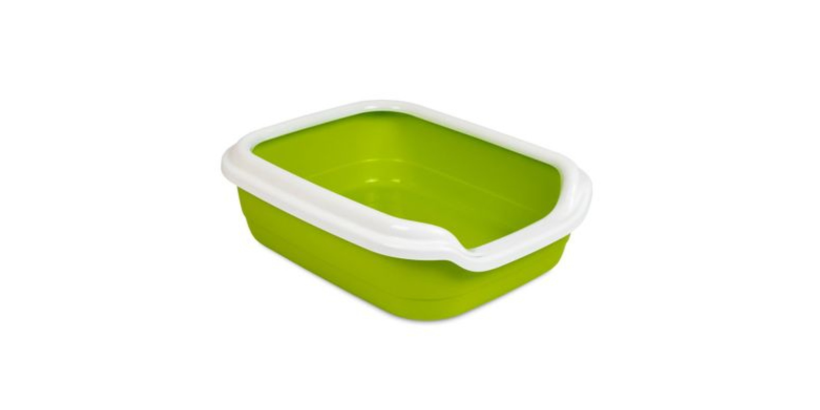 Туалет для котів Природа з бортиком Comfort 39 x 49 x 15 см (пластик, колір: зелений)