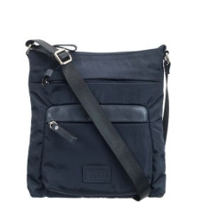 Текстильна сумка з натуральною шкірою Vanessa Scani V023-101 Navy Blue Текстильна сумка з натуральною шкірою Vanessa Scani V023-101 Navy Blue