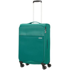 Ультралегка валіза American Tourister Lite Ray текстильна на 4-х колесах 94g*004 Forest Green (середня)