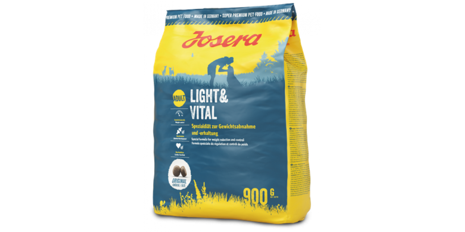 Сухий дієтичний корм для дорослих собак Josera Light & Vital 900 г (домашня птиця)